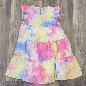 VICI hotshot pocketed tie dye babydoll dress NWOT
